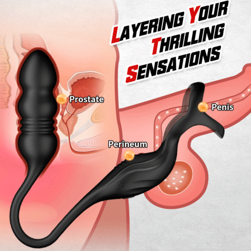 Mike's 9 Vibration and Pulsation Wearable Prostate Massager with Cock Ring