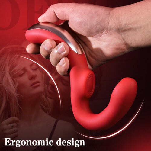 2 In 1 Clit & G-spot Vibrator U-Shape Design 9 Vibrating & 5 Tapping Modes
