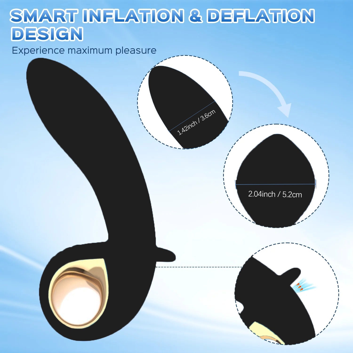 Sweetstoy Mont - Vibrating Inflatable Butt Plug Anal Toys - Sweetstoy