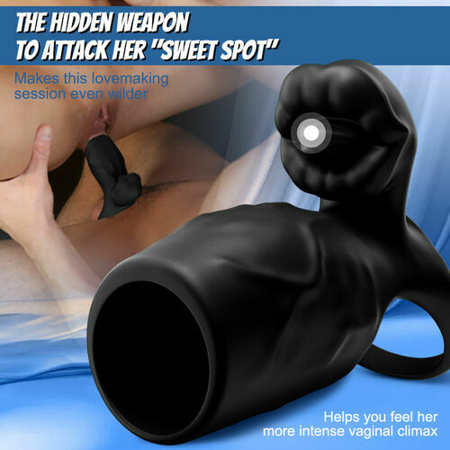 Titan Dual Chastity Ring – 9 Vibration Modes & Textured Penis Stimulation for Couples