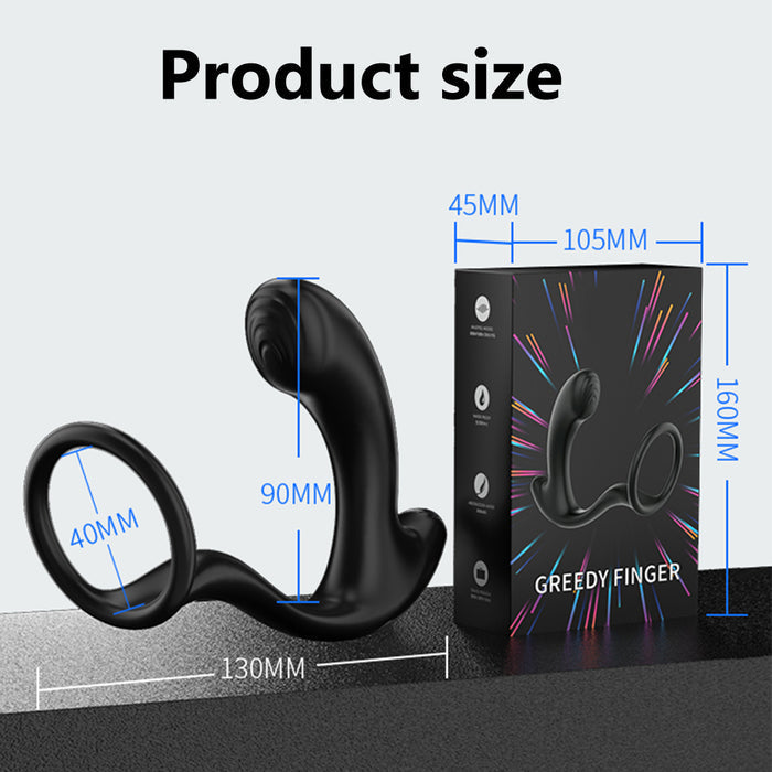 Greedy Finger Male Vibrating Clip Prostate Massager With Cock Ring Sweetstoy