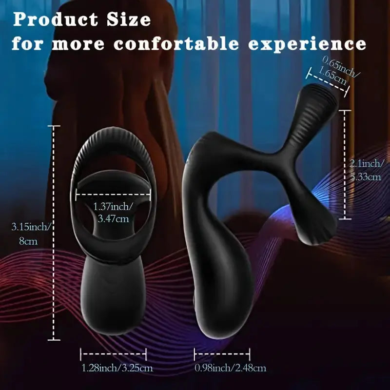 Vibrating Cock Ring, Silicone Penis Rings With 10 Intense Vibration Modes Sweetstoy