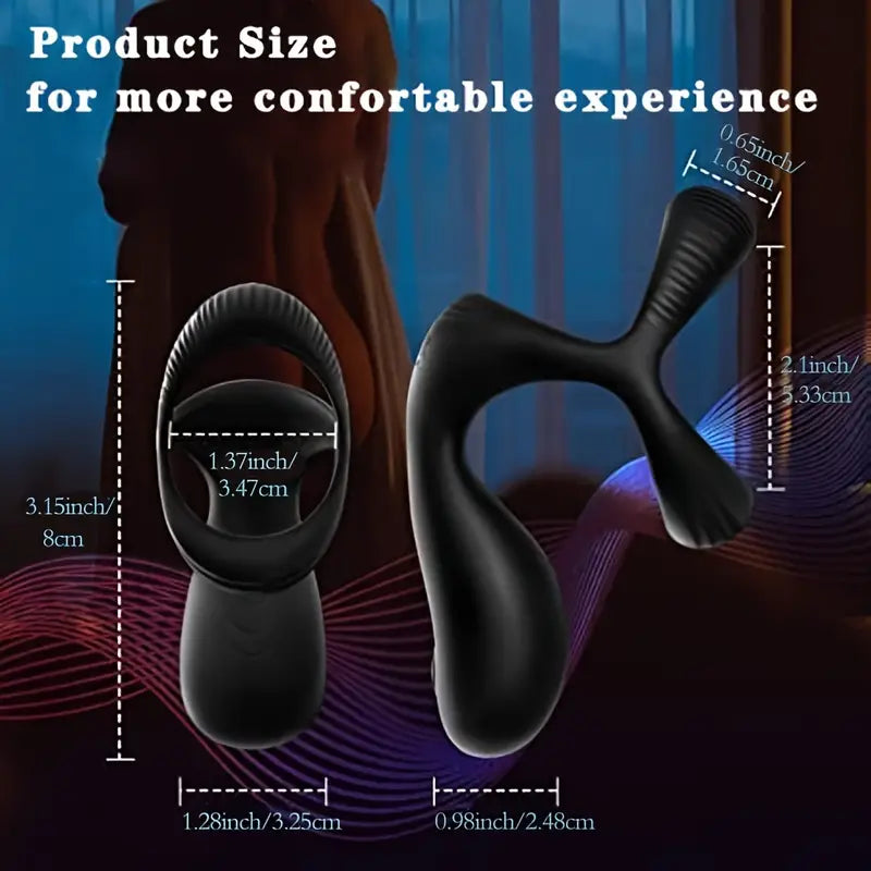 Vibrating Cock Ring, Silicone Penis Rings With 10 Intense Vibration Modes