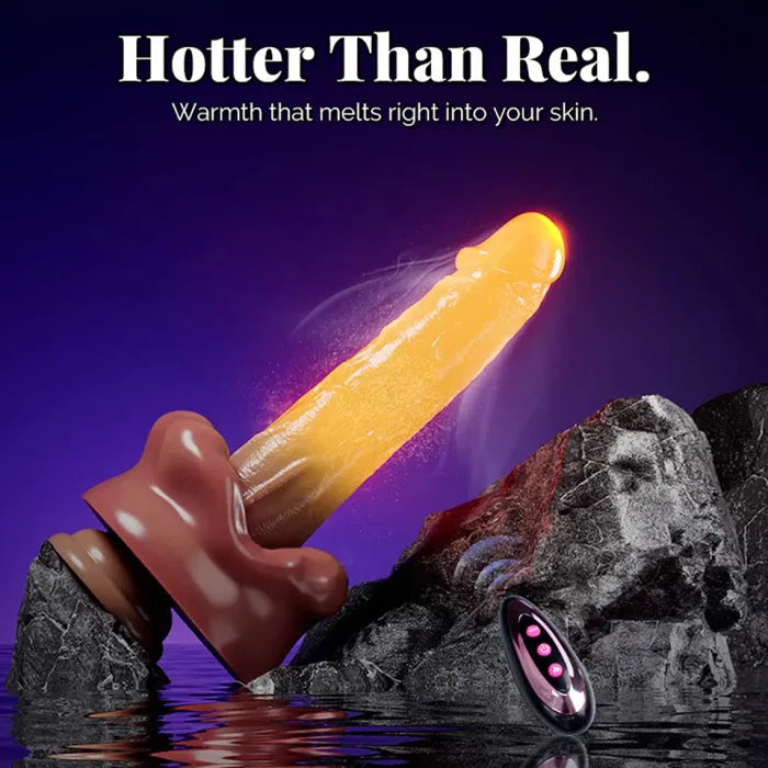 9-Inch Swinging Vibrating Dildo – Heating & Remote Control