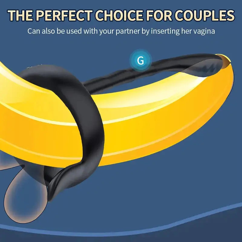 Vibrating Cock Ring Taint Stimulator With Double Bullet, Remote Control Anal Butt Plug Prostate Massager Penis Ring Male Vibrators Sweetstoy