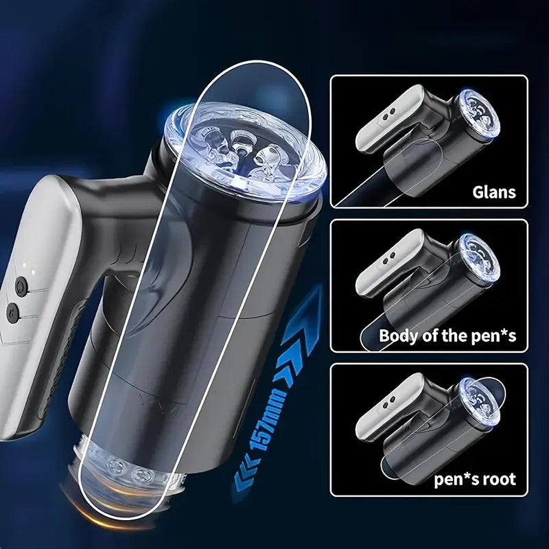 2 in 1 Automatic 5 Retractable 3 Swivel Male Masturbator Sweetstoy