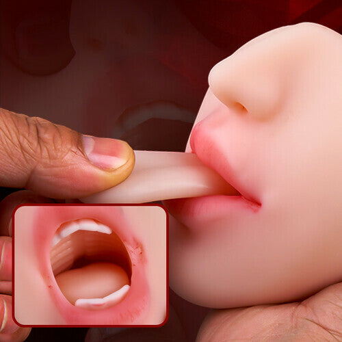 1.76 lbs 2 in 1 Pocket Pussy 3D Realistic Textured Vagina & Mouth