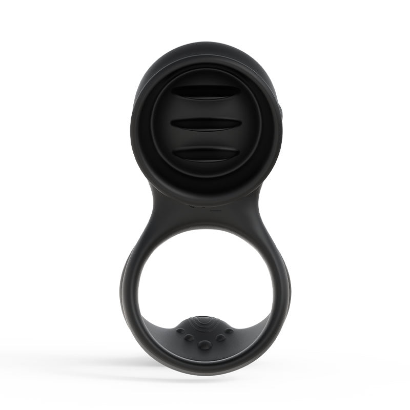 7-Mode Vibration & 3 Stimulating Tongue Double Cock Ring for Couple Play Sweetstoy