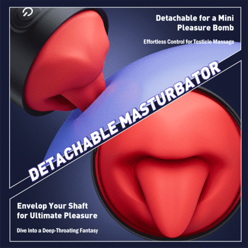 Male Masturbator Stroker with App Control 9 Tongue Licking and Vibration Modes