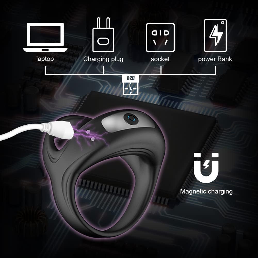 Electric Cock Ring for Man Delay Ejaculation 10 Vibrating Modes