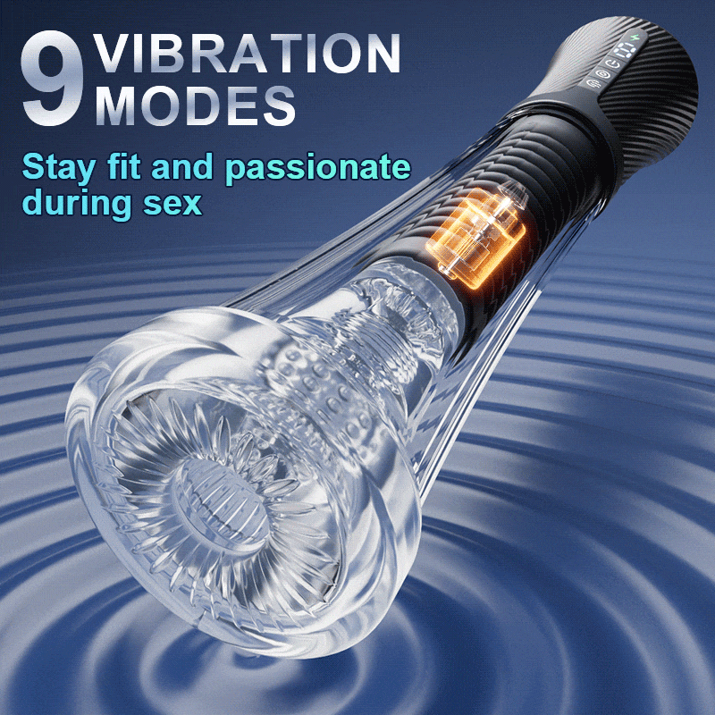 Clear Male Visual Penis Enlargement Pump APP Controlled 9 Vibrating & 5 Sucking Modes