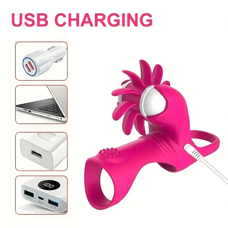 Men Penis Ring Rotational Vibration for Women Clitoris Stimulator 10 Modes Sweetstoy