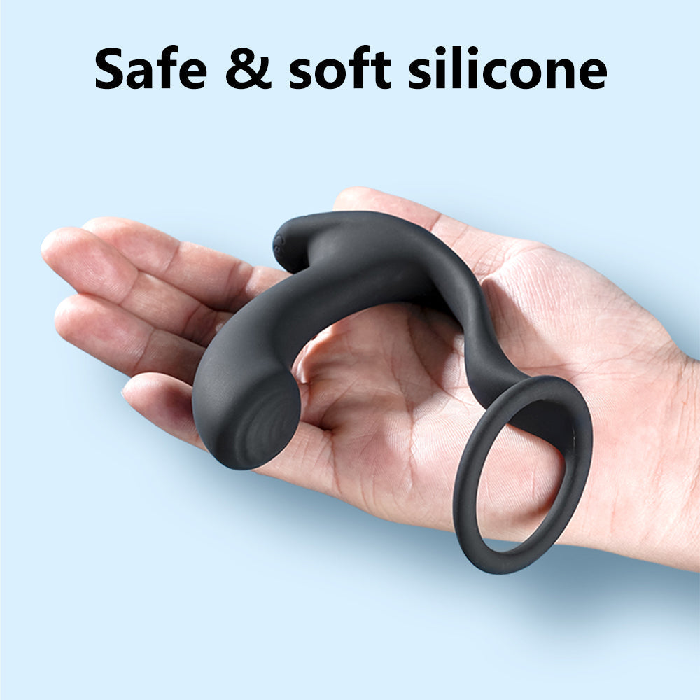 Greedy Finger Male Vibrating Clip Prostate Massager With Cock Ring Sweetstoy
