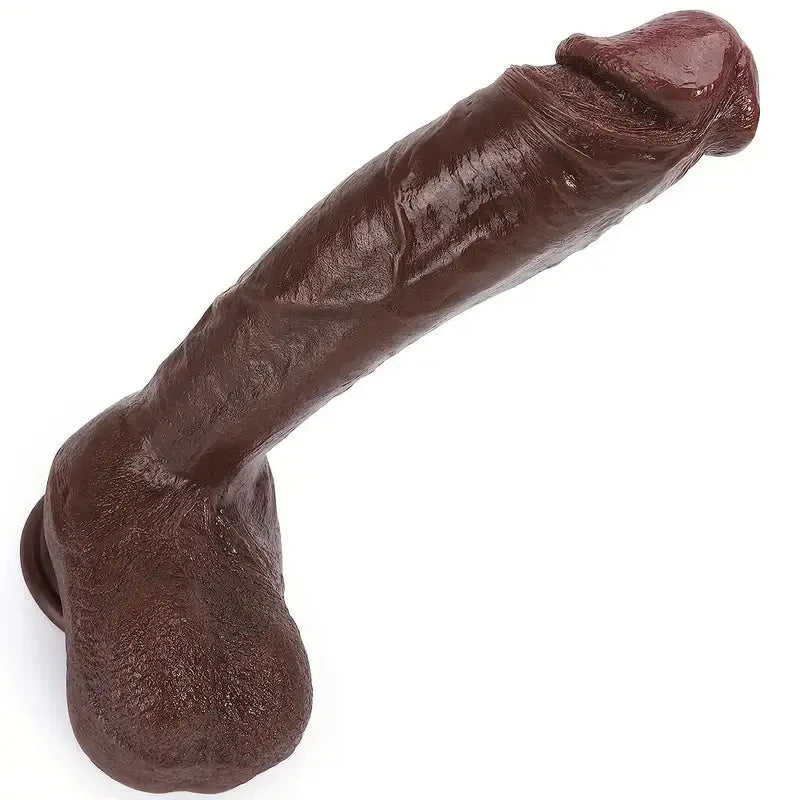 Realistic Dildo Silicone Massive Dildo With Strong Suction Cup For Hands-Free Play, Big Anal Dildo With Veined Shaft Firm Balls Sweetstoy