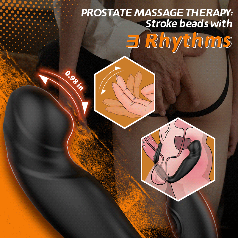 Bead Massage P-spot 9 Vibrating Prostate Massager with Remote Control Sweetstoy