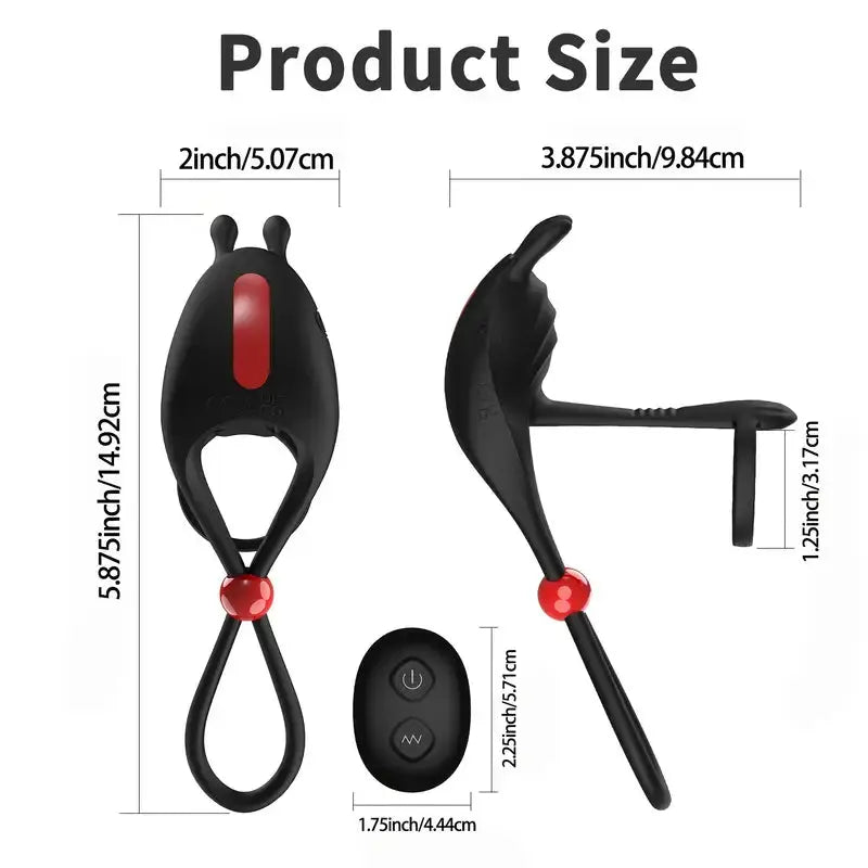 Adjustable Cock Ring 9 Frequency Vibration & Remote Control Sweetstoy