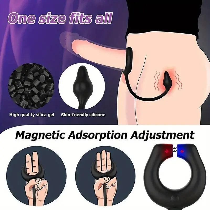 Cock Ring Butt Plug Male Prostate Massager Toys For Men Sweetstoy