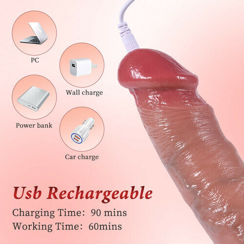 10-Mode Remote Control Penis Sleeve Vibrator with Dual Cock Rings