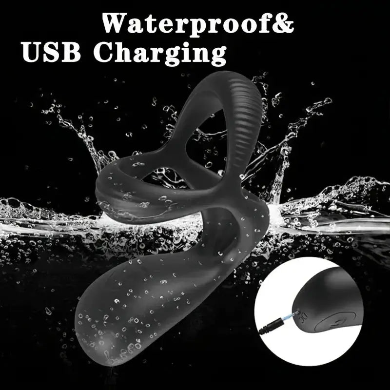 Vibrating Cock Ring, Silicone Penis Rings With 10 Intense Vibration Modes Sweetstoy
