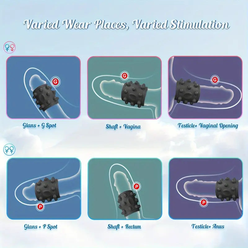 vibrating penis condom cock ring for G-spot stimulation Sweetstoy