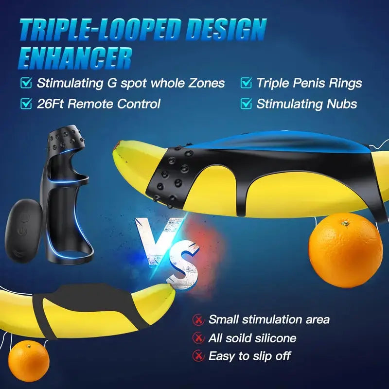 1pc Vibrating Cock Ring Sleeve Sex Toys Penis Sleeve With Remote Control, Penis Ring Enhancer Cock Sleeve G Spot Vibrator Couples Adult Sex Toys For Men Women, Silicone Cock Rings 10 Vibration Pleasure Sweetstoy