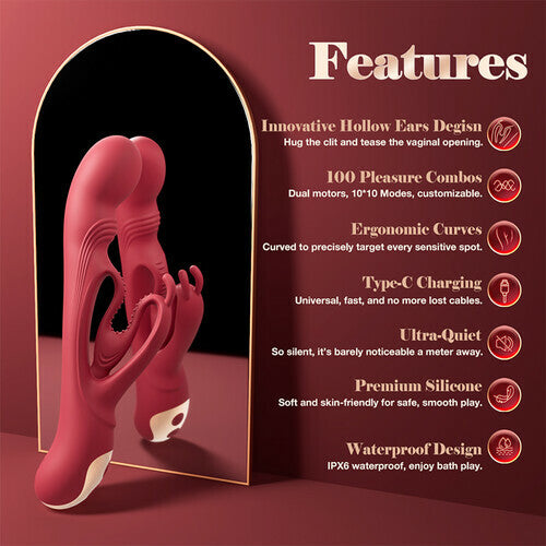 Buniva Rabbit Vibrator β Dual Stimulation Pleasure for Women