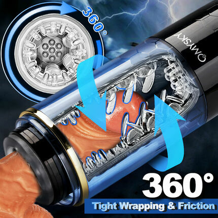 Oral Massage Vibration Masturbation Cup —— Blue Whirlwind