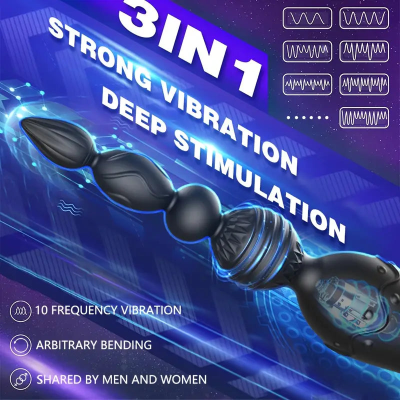 G-spot clitoral vibrator, push-in anal plug, men's prostate massager Sweetstoy