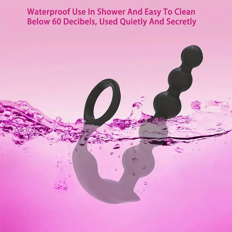 1pc Anal Plug Vibrator With Penis Ring Sex Toys, Male Prostate Massage Vibrator Anal Plugs Penis Ring Delay Ejaculation Vibrator Wireless Control Sex Toys For Men And Women Sweetstoy