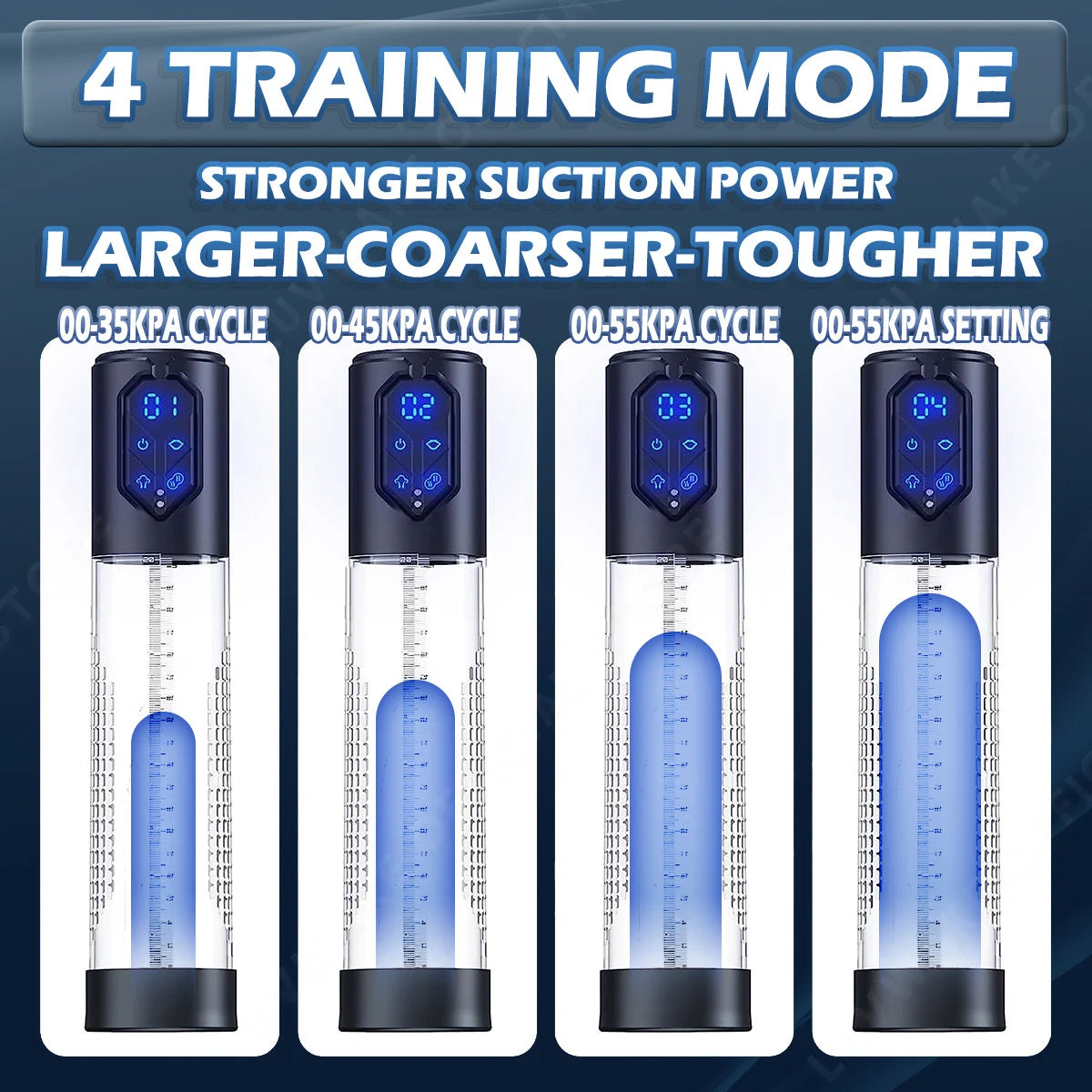 Electric Penis Pump for Enlargement Man 4 Suction Levels & 2 Silicone Sleeves