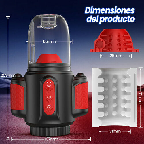 Storm Vortex – Dual Glans Stimulator with Water Spray, Vibration & Rotation (5+10+5 Modes)