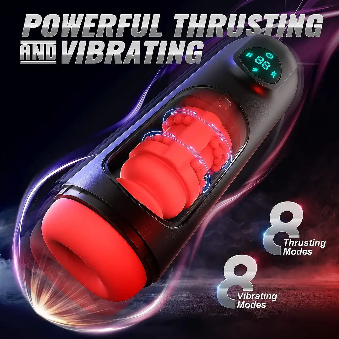 Griffin – Advanced Male Masturbator with LCD and 8 Unique Vibration & Thrust Modes Sweetstoy