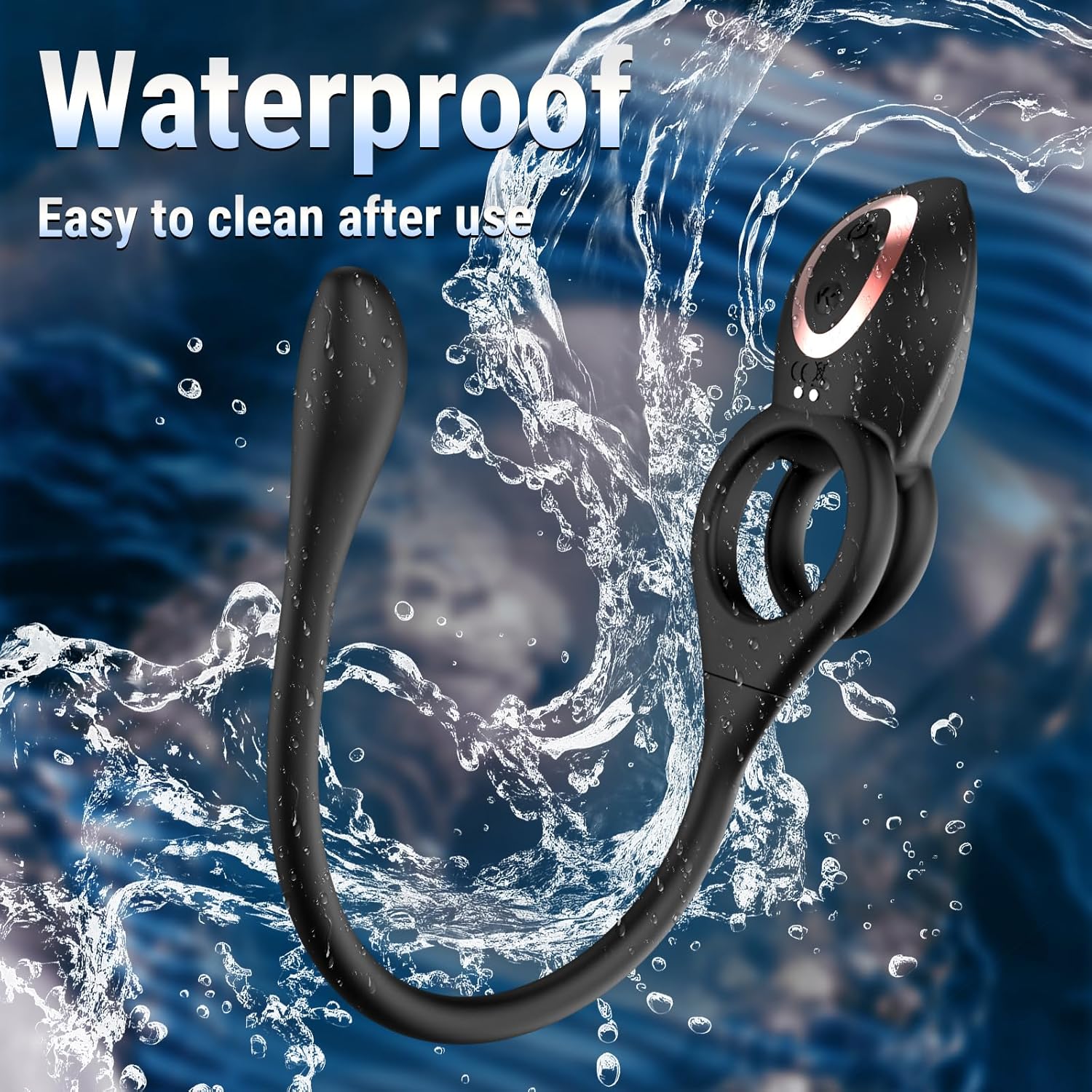 Dual-Action Cock Ring with Prostate Massager – Vibrating Anal Plug & Clit Stimulator for Couples, Remote-Controlled Pleasure Enhancer