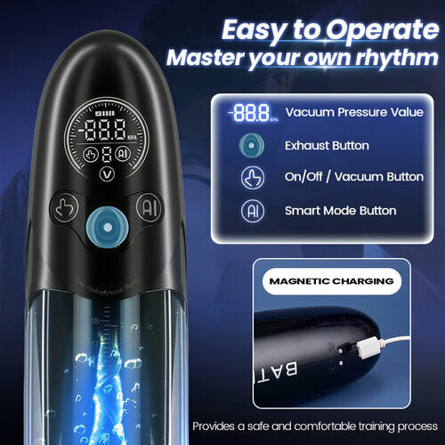 BathFun Smart Waterproof Penis Pump – Powerful Vacuum Training System for Enhanced Performance