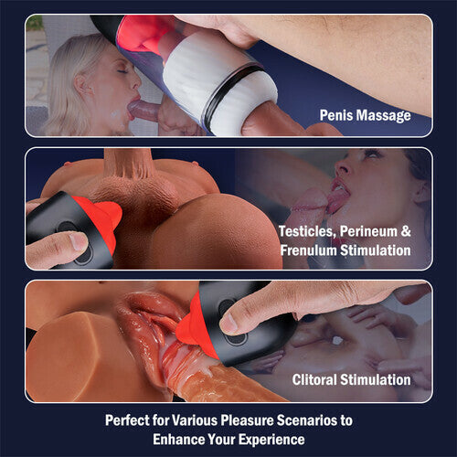 Male Masturbator Stroker with App Control 9 Tongue Licking and Vibration Modes