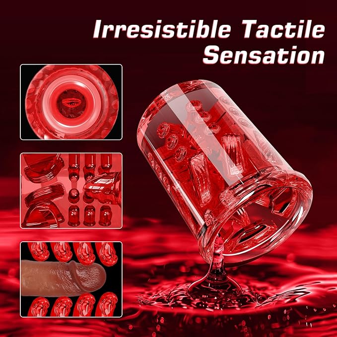9 Thrusting & Rotating  & Sucking Licking Modes Male Stroker