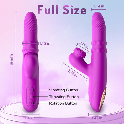 Elara - 3 In 1 G-spot Vibrator Thrusting & Rotating & Rolling Beads