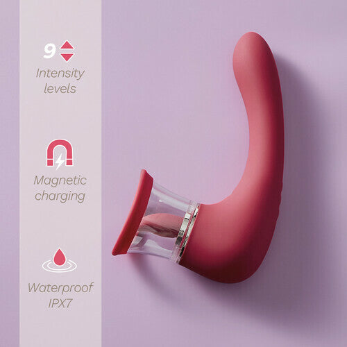 Pacifier Clit Suck & Tongue Lick G-spot Stimulation Vibrator