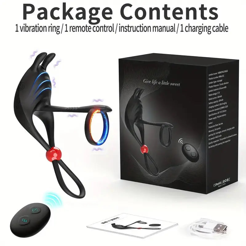 Adjustable Cock Ring 9 Frequency Vibration & Remote Control Sweetstoy