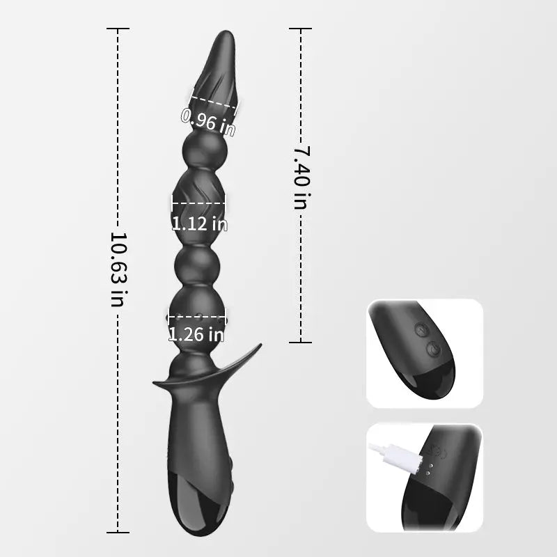 10 Vibrating Modes Rechargeable  Anal Beads Medical Silicone Anal Vibrator Sweetstoy