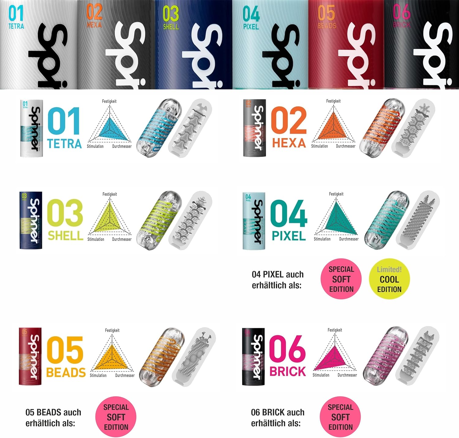 TENGA Spinner Brick Spiral Motion Male Stroker