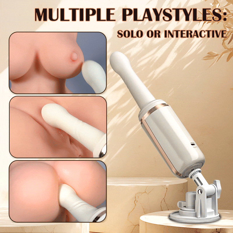 MILF - Heating 7 Thrusting 7 Vibration Suction Cup & Handle 2 in 1 Dildo Sweetstoy