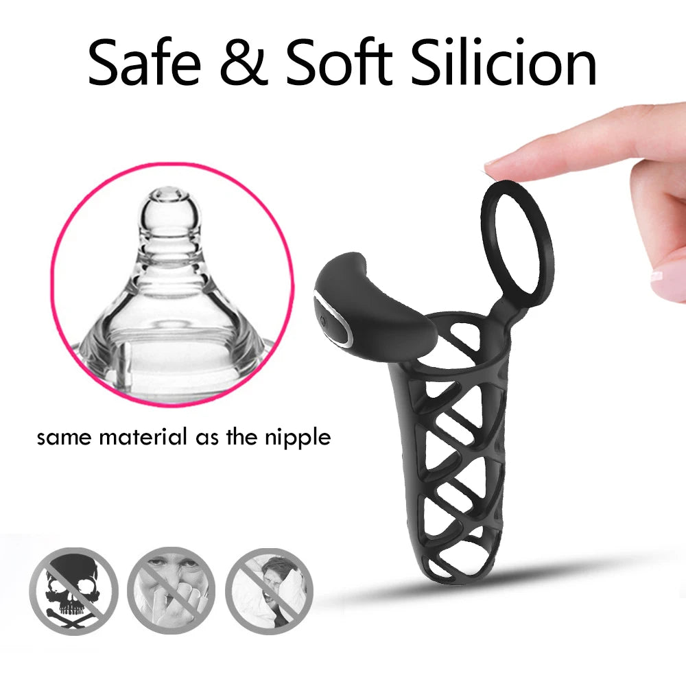 APP Control Vibrating Penis Ring Penis Sleeve Delay Ejaculation
