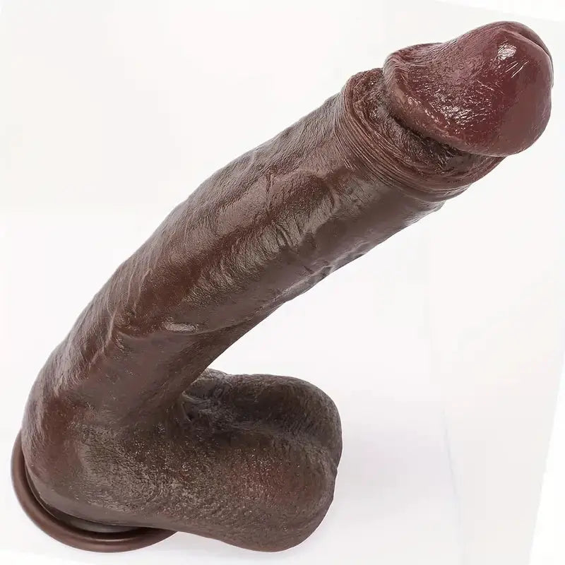 Realistic Dildo Silicone Massive Dildo With Strong Suction Cup For Hands-Free Play, Big Anal Dildo With Veined Shaft Firm Balls Sweetstoy