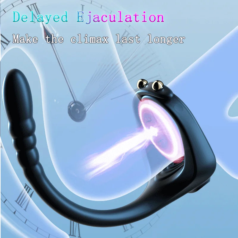 Penis Ring Vibrator: Enhances Erection, Delays Ejaculation, Prostate Massage, Anal Stimulation.