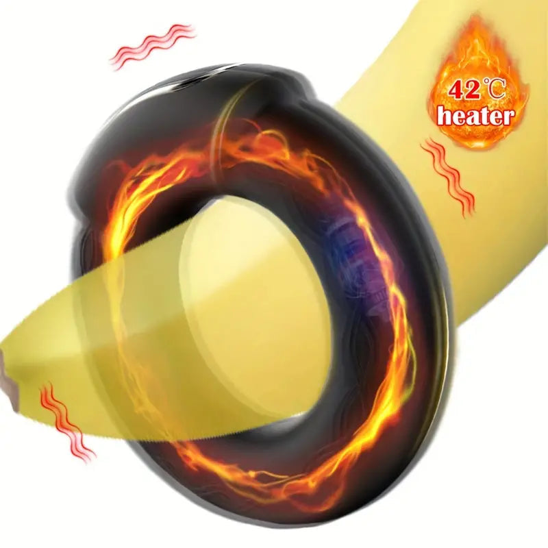Vibrating cock ring penis vibrator 10 Heating vibration Sweetstoy