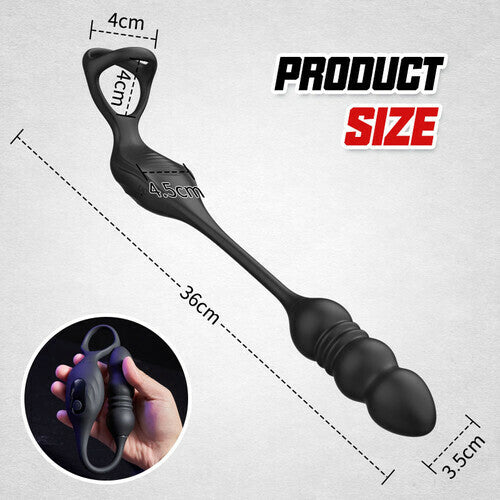 Mike's 9 Vibration and Pulsation Wearable Prostate Massager with Cock Ring