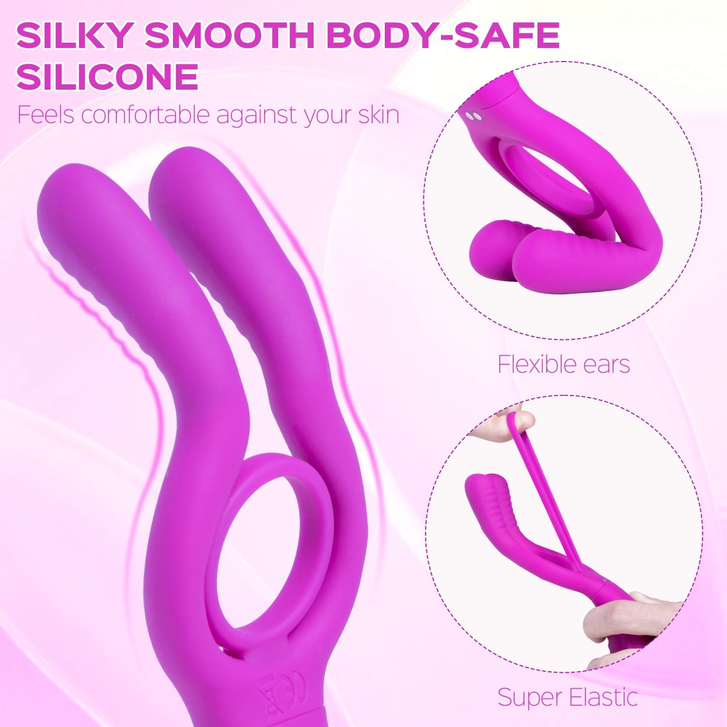 Testicle Clit Vibrator & Cock Ring for Couple Remote Control
