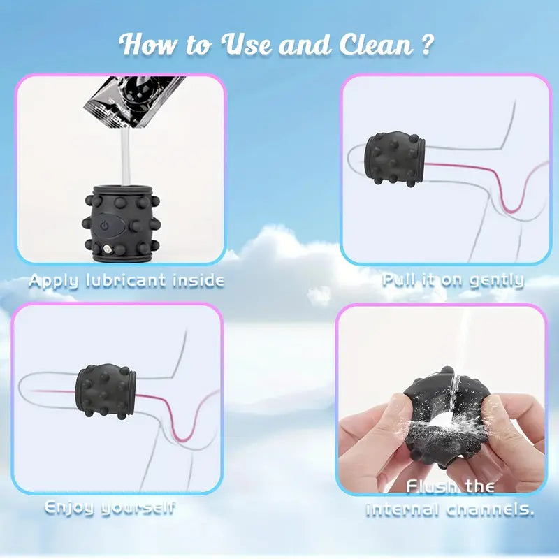 vibrating penis condom cock ring for G-spot stimulation Sweetstoy