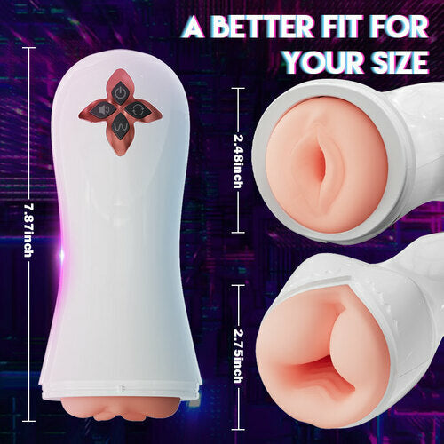 3 IN 1 Vioce Auto Masturbation Cup & Pocket Pussy - 5 Sucking & 7 Vibrating Modes